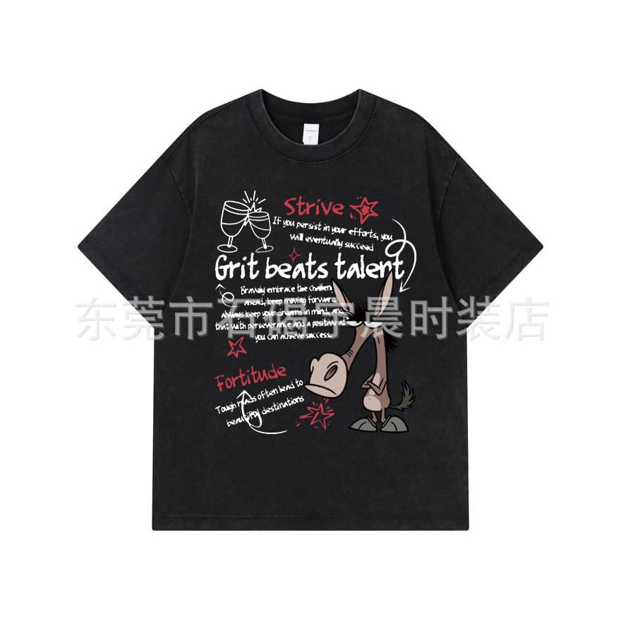 2025 Spring/Summer New Cross-Border NIRVANA Rock Band Vintage Short-Sleeve T-Shirt Heavily Distressed
