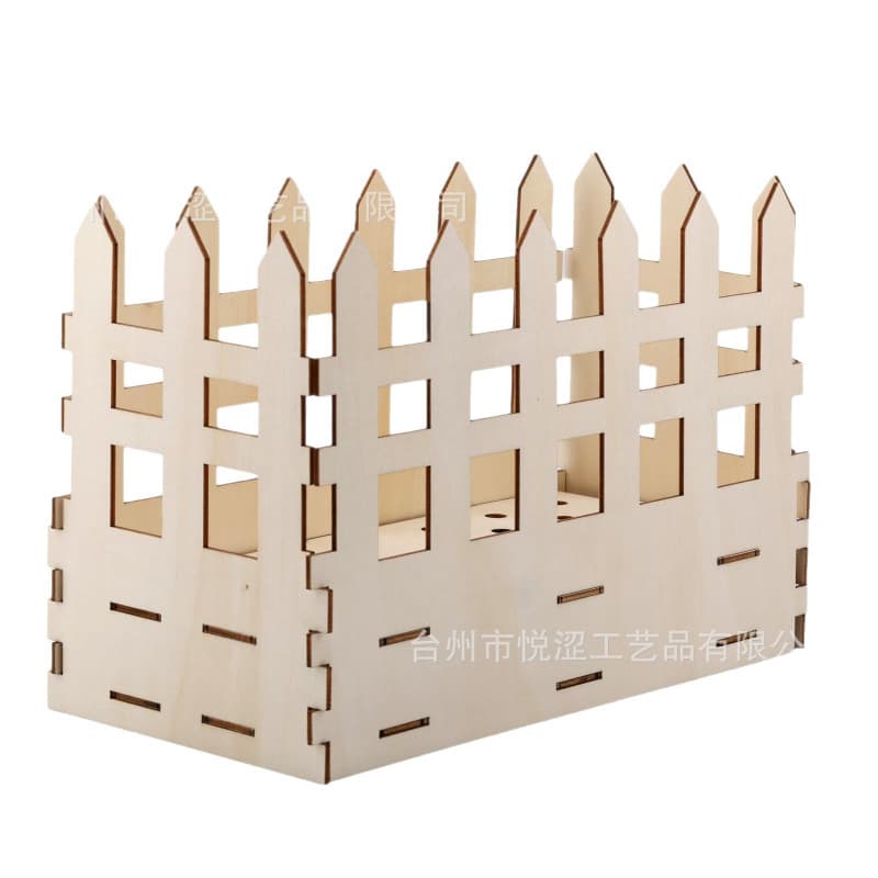 Wooden Puzzle Vase Square Bouquet Building Set, Floral Display Stand for Home and Office Decoration