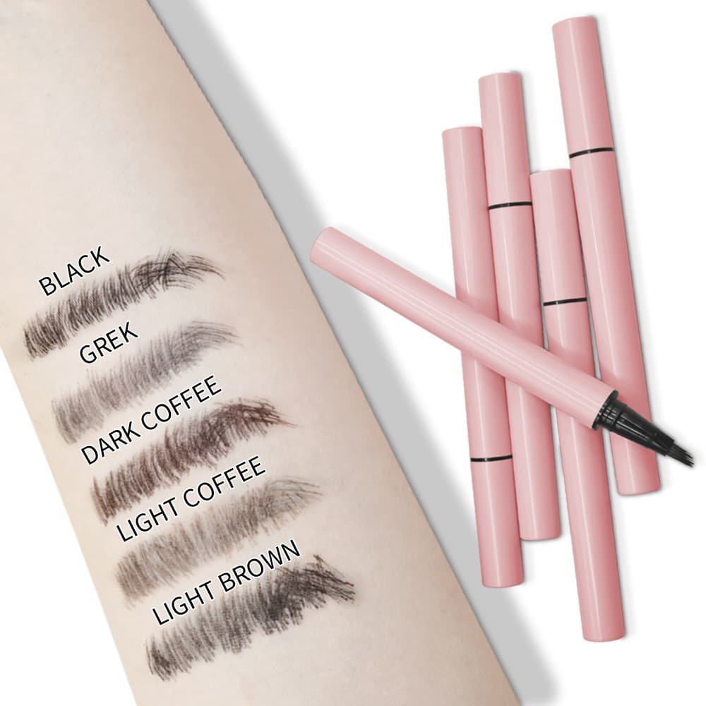 Four-Sided Waterproof Eyebrow Pencil Waterproof Eyebrow Pencil Brown Coffee Black