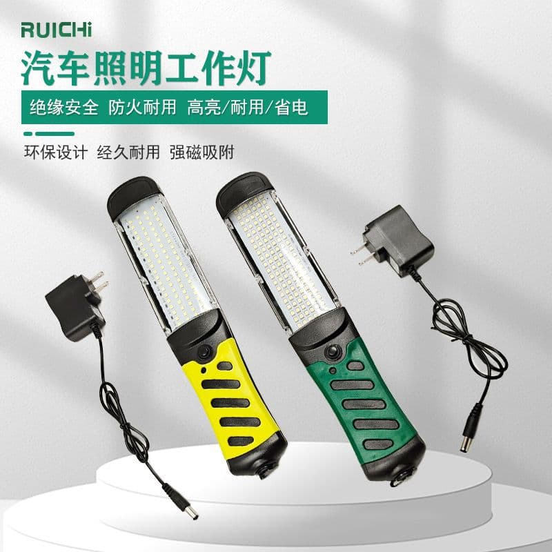 LED Rechargeable Work Light for Auto Repair and Inspection, 80 or 120 LEDs, Portable with Magnet and Hook