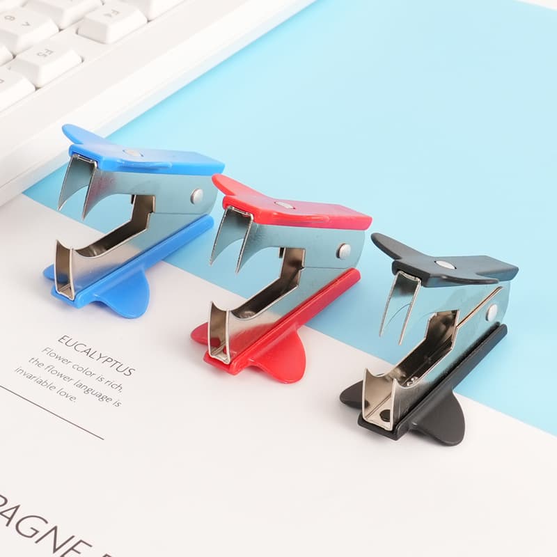 Three-color portable non-lock staple remover, mini small staple puller, multifunctional office supplies wholesale for removing staples