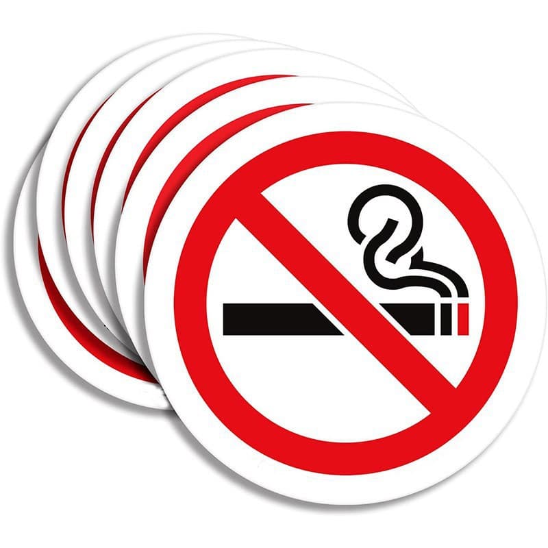 Cross-Border Wholesale Vinyl Waterproof No Smoking Stickers No Smoking Signs Reminder Stickers