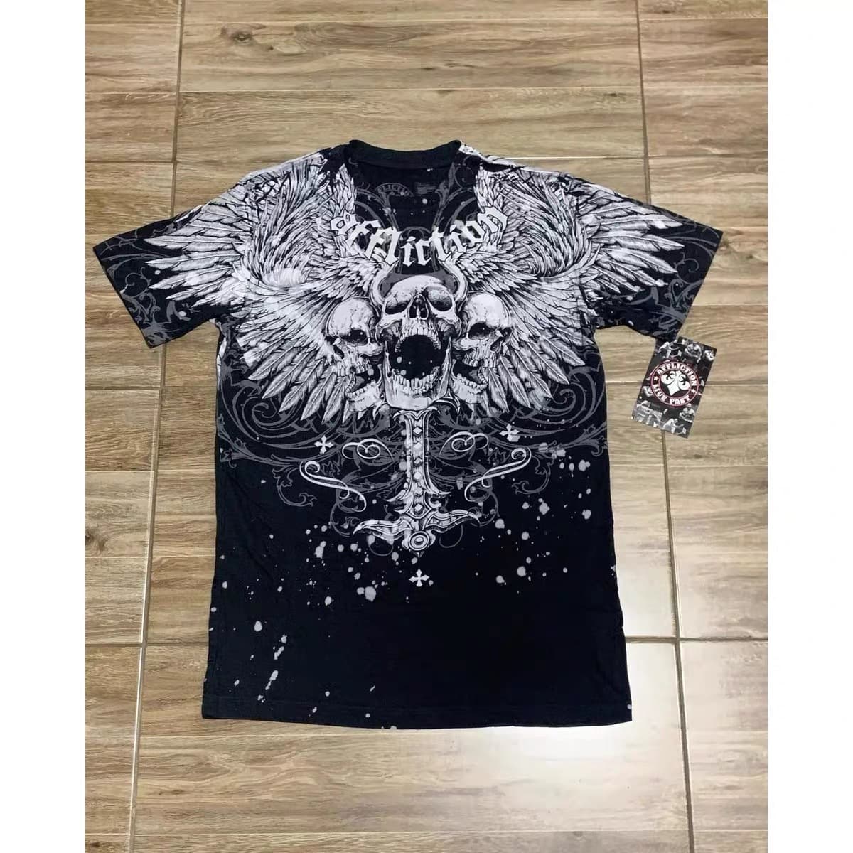 Short Sleeve 2024 Print Skull Head T-Shirt Casual Round Neck Cotton Comfortable Breathable Men's T-Shirt for Teens and Adults