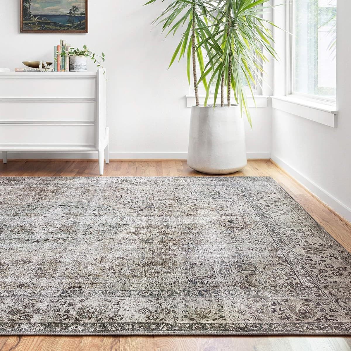 Light Luxury Vintage Living Room Full Carpet Classic Persian Ethnic Style Stain-Resistant Mat American Country Bedroom Carpet