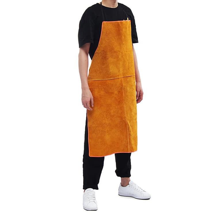 Cowhide Welding Apron Long Style Cross-border Welding Wear-resistant Heat Insulation Anti-spark Splatter High Temperature Welder Protective Work Suit
