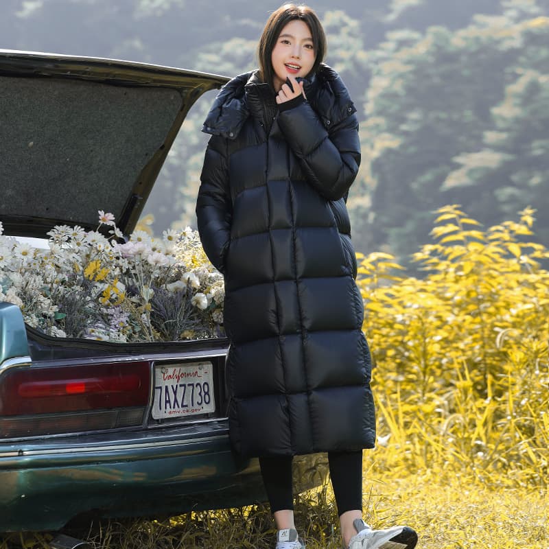 Aidanmeng 95% white goose down down jacket women 2025 new loose ultra-thick long winter coat wholesale