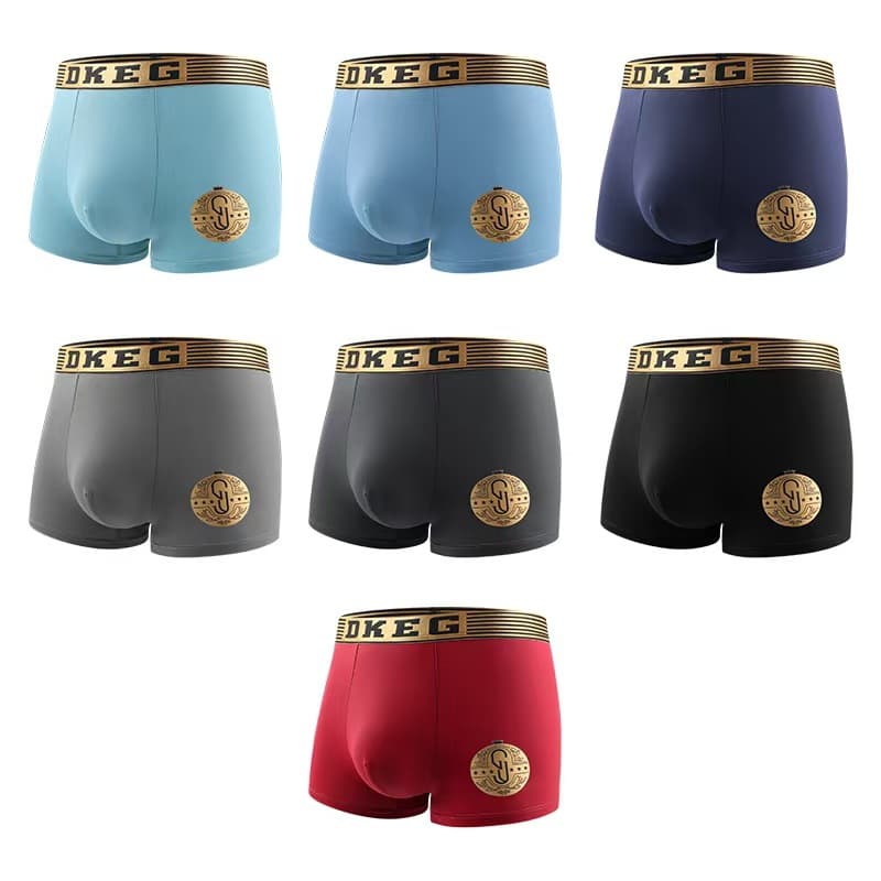 Trendy Comfort Men's Boxer Briefs Ice Silk Mid-Rise Thin Cool Feel Cartoon Print for Teens