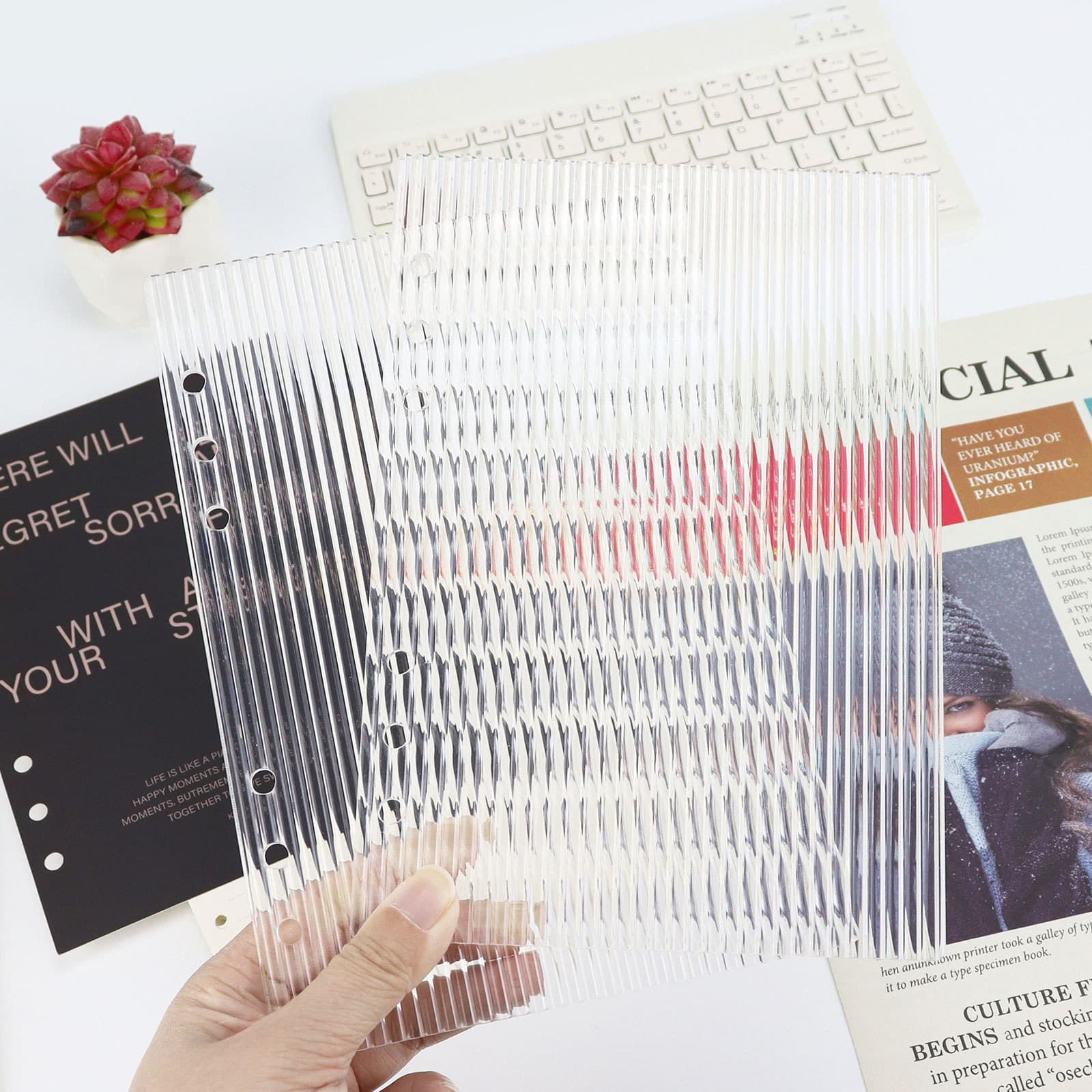 Minimalist Frosted Acrylic Binder Cover A5 A6 Refillable Notebook Shell Cross-border Journal Accessories In Stock