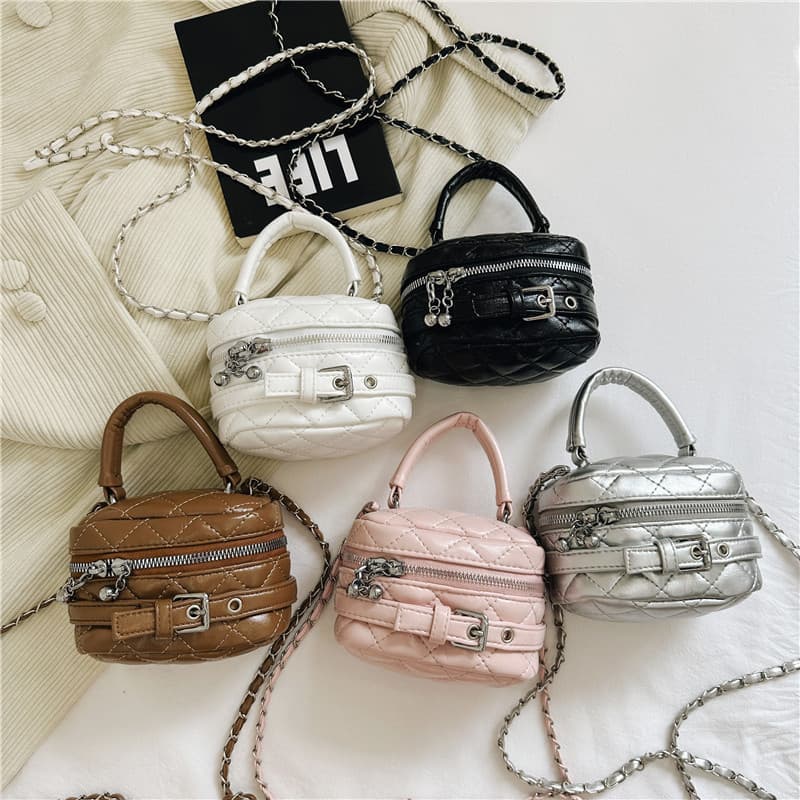 New Chanel-style Shoulder Bag, Fashion Diamond Quilted Children's Square Bag, Minimalist Children's Handbag, Niche Mini Kids Bag
