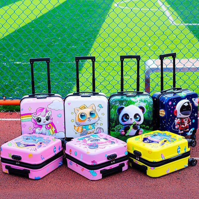 Wholesale Children's Trolley Case with Universal Wheels, 3D Anime Cartoon Carry-on Suitcase, 18-inch Cute Luggage with Password Lock