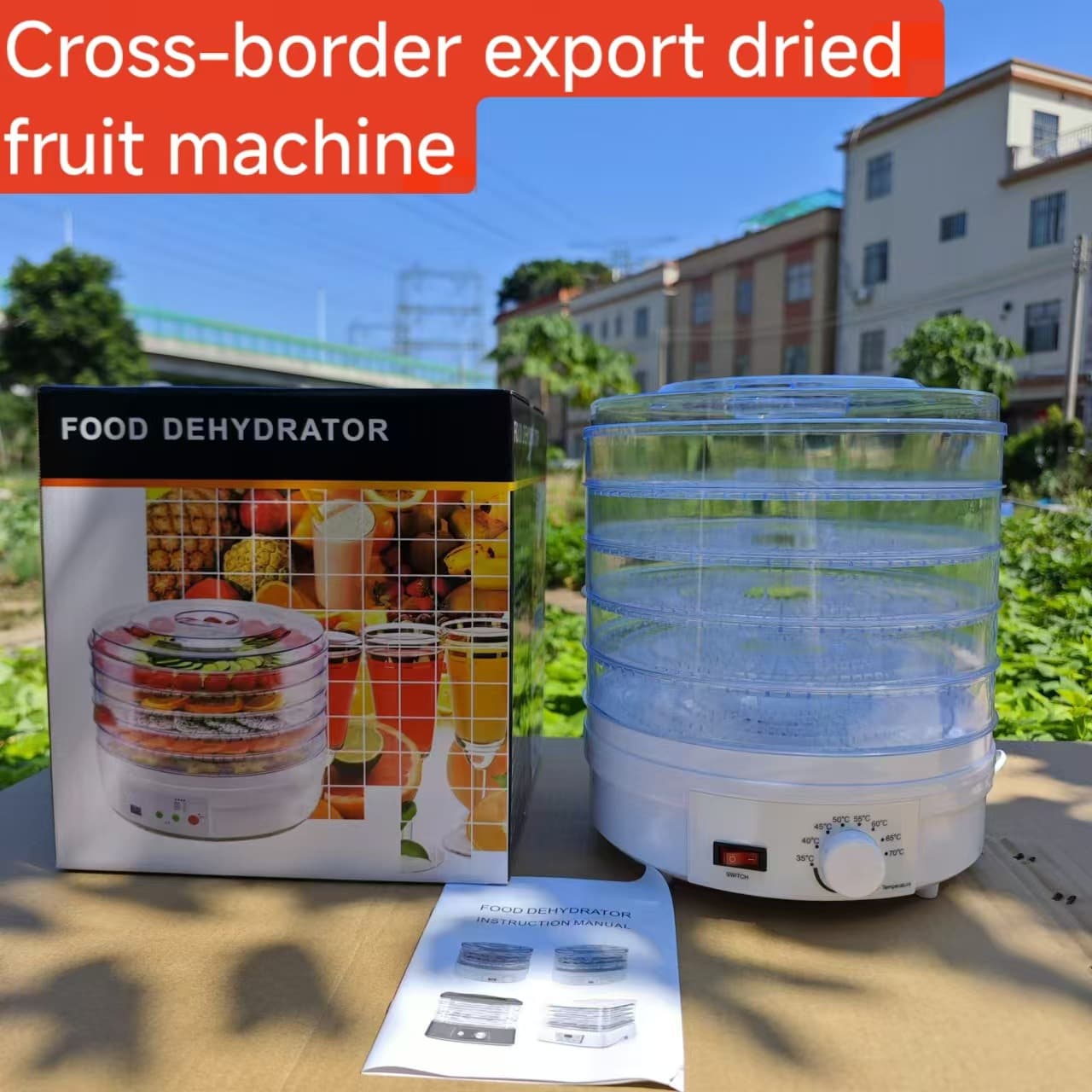 Home Food Dehydrator Machine, Small Electric Fruit and Vegetable Dryer, Pet Treat and Snack Drying Machine