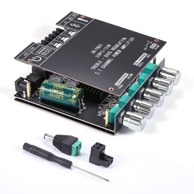 ZK-TB21 Bluetooth Digital Amplifier Module Bass/Treble Adjustment Subwoofer 2.1 Channel TPA3116D2 Original Chip