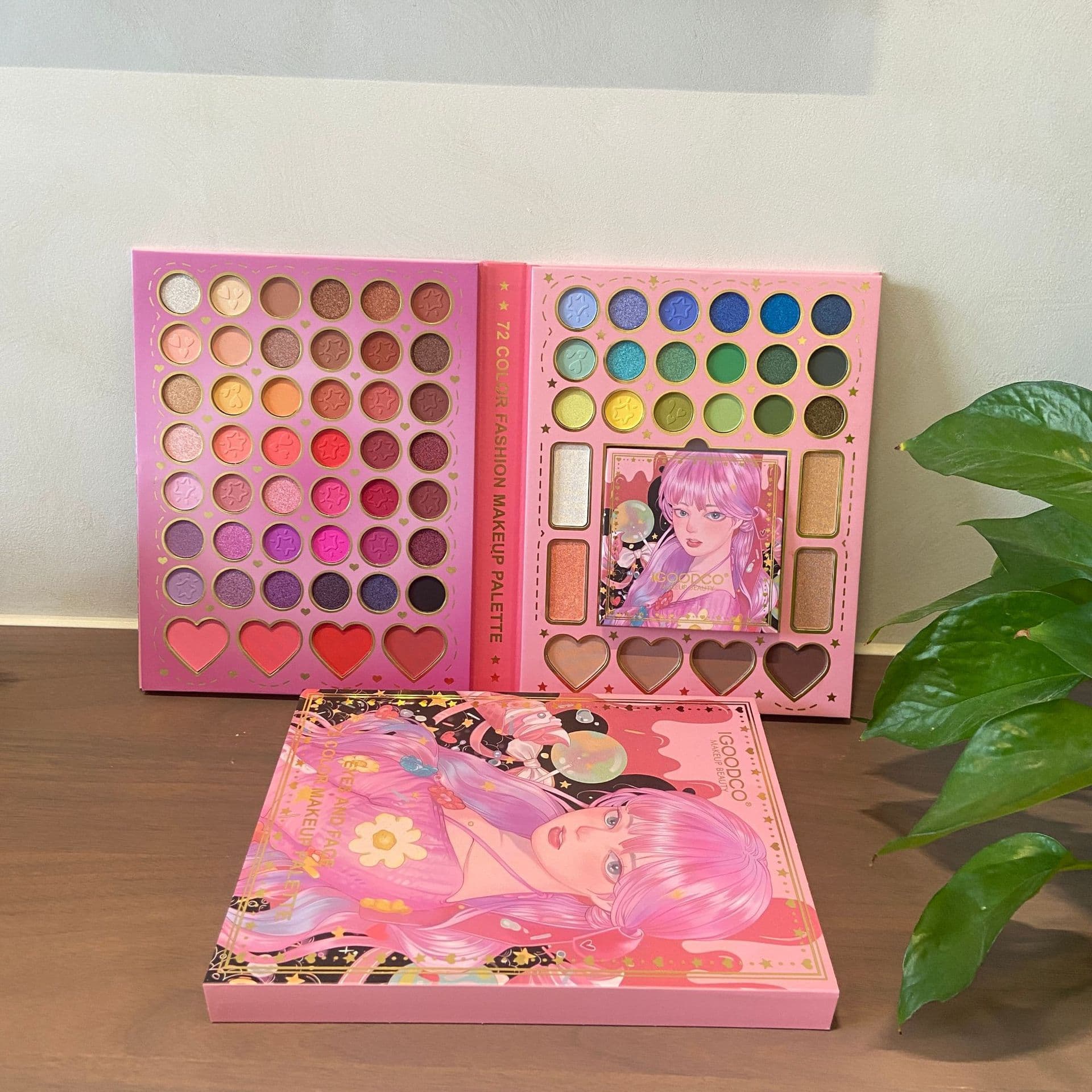 New 72-Color Eyeshadow Palette Set Matte Shimmer Blush Concealer with Brush Kit Makeup Palette Wholesale