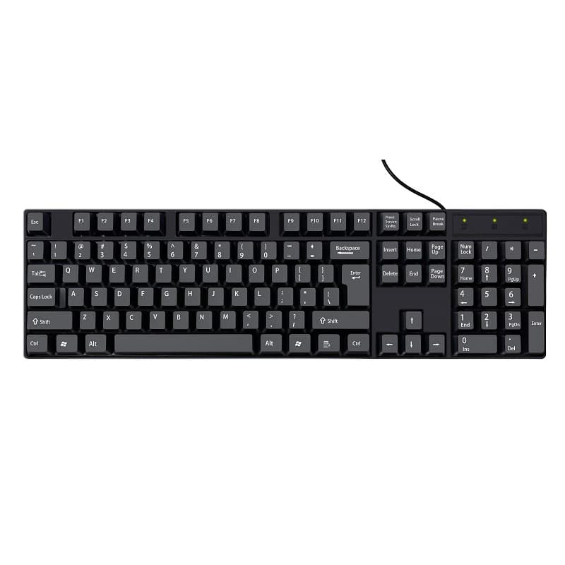 T18 Wired Keyboard and Mouse Combo for Desktop, Laptop, Home, Office, Business, USB, Waterproof, Silent