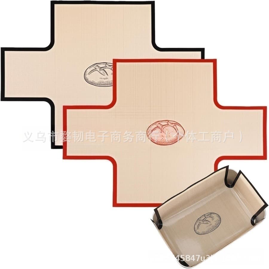 FCM hot selling silicone pot holder Dutch thickened silicone baking mat double-ear bread mat oven mat European bag baking mat