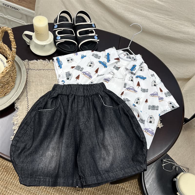 Boys' Summer Cool Denim Shorts 2026 New Korean Fashionable Toddler Five-Point Pants Street Style