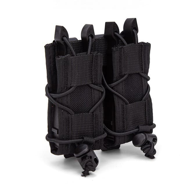 Tactical Double Magazine Pouch MOLLE Mount Outdoor Waist Pack Camo Black Multi-Function Quick-Draw Ammo Pouch
