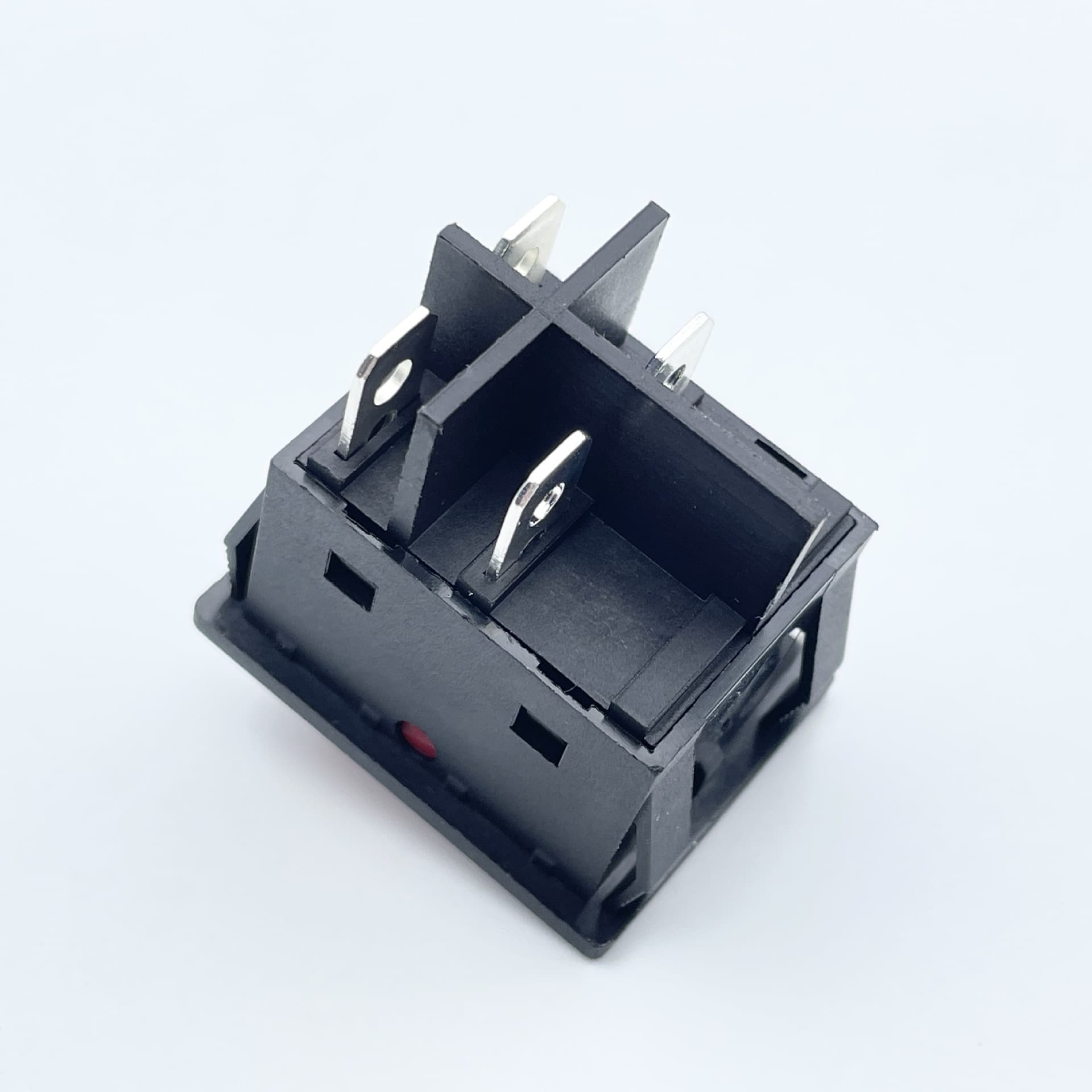 30A High-Power Boat Switch KCD4 4-Pin 2-Position Red Light Rocker Switch for Welding Machine, Oven, Stove Button