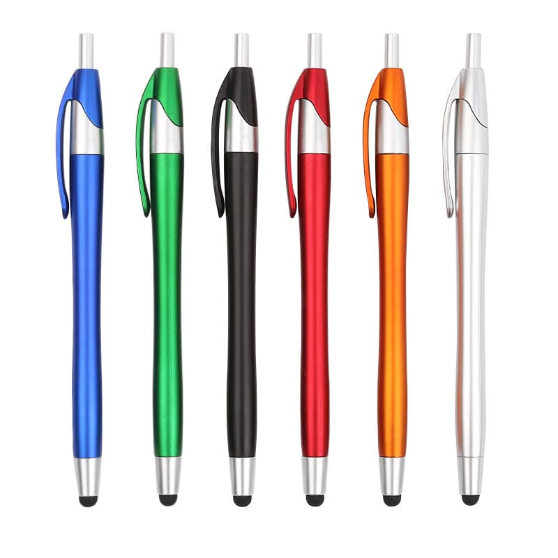 Custom Logo Capacitive Stylus Pen Universal for Phone and iPad, Touch Screen Stylus with Retractable Ballpoint Pen, Engraved Logo