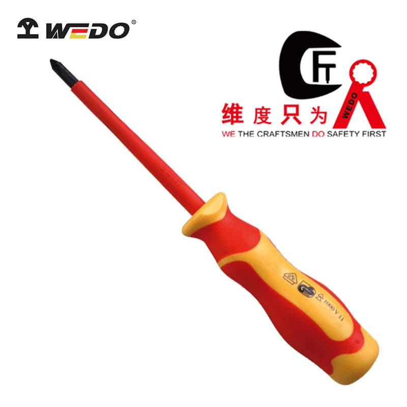WEDO VDE High Voltage Insulated Electrician Cross Screwdriver Insulated Screwdriver IN512