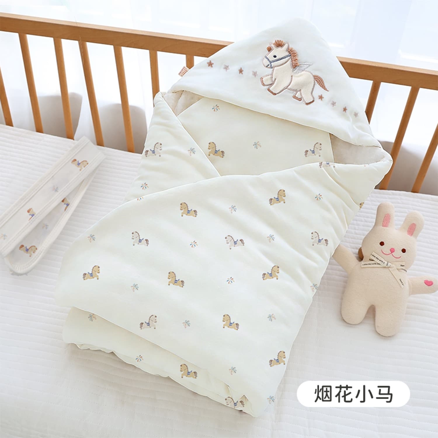 Class A Baby Swaddle Blanket for Newborns, Cotton Wrap Blanket for Hospital, Temperature-Regulating, Suitable for All Seasons