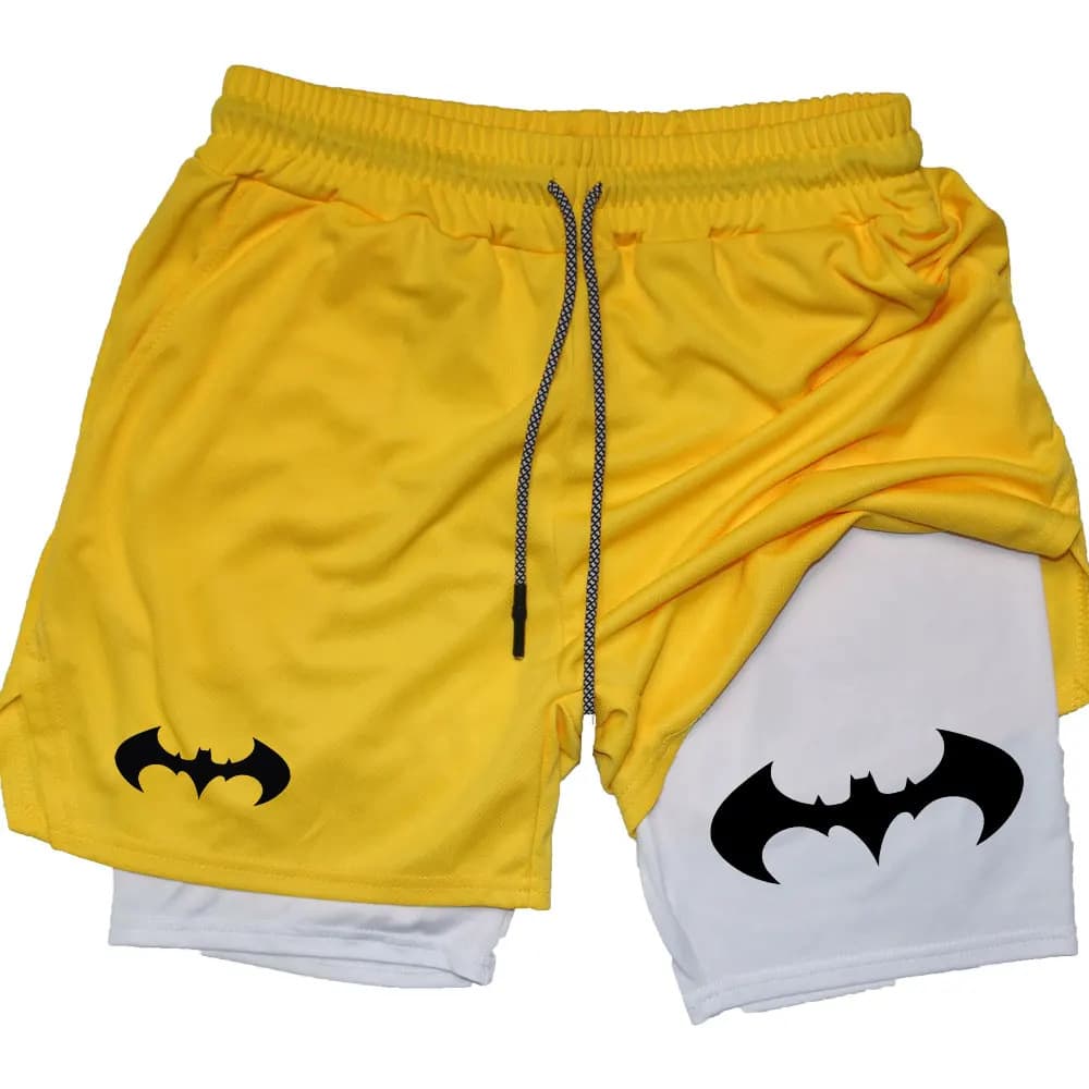 Sports Shorts Men's Gym Performance Sports Shorts Summer Casual 2 Net Quick Dry Workout Compression Jogging
