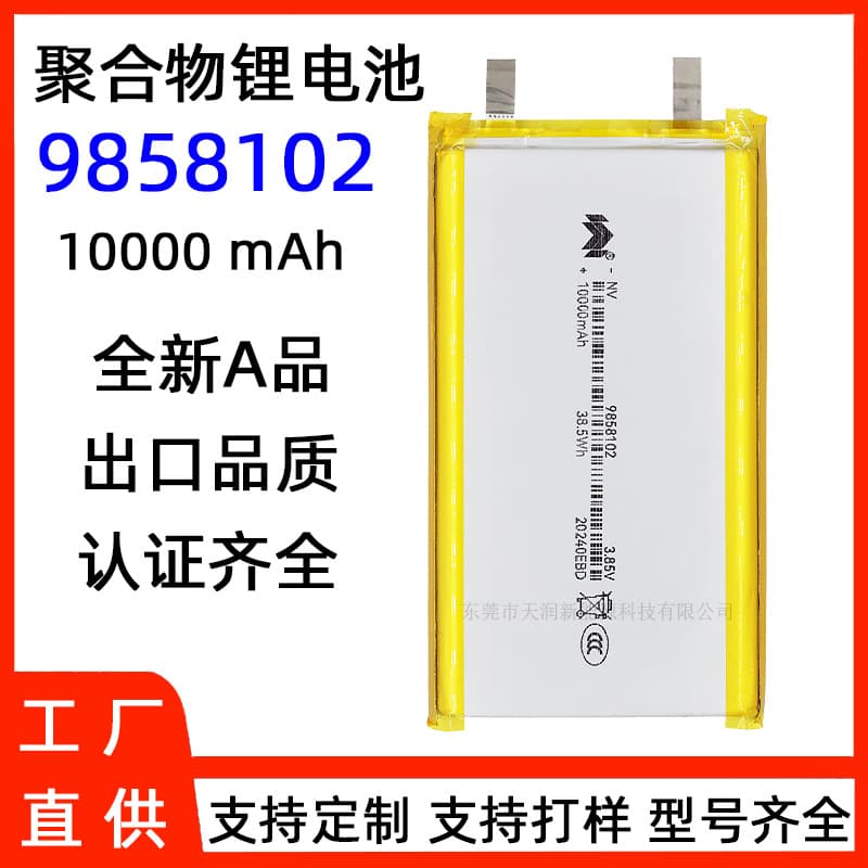 Nove High-Pressure Polymer Lithium Battery 10000mAh 3.85V Mobile Power Core Portable Storage Energy for Camera Phone Tablet