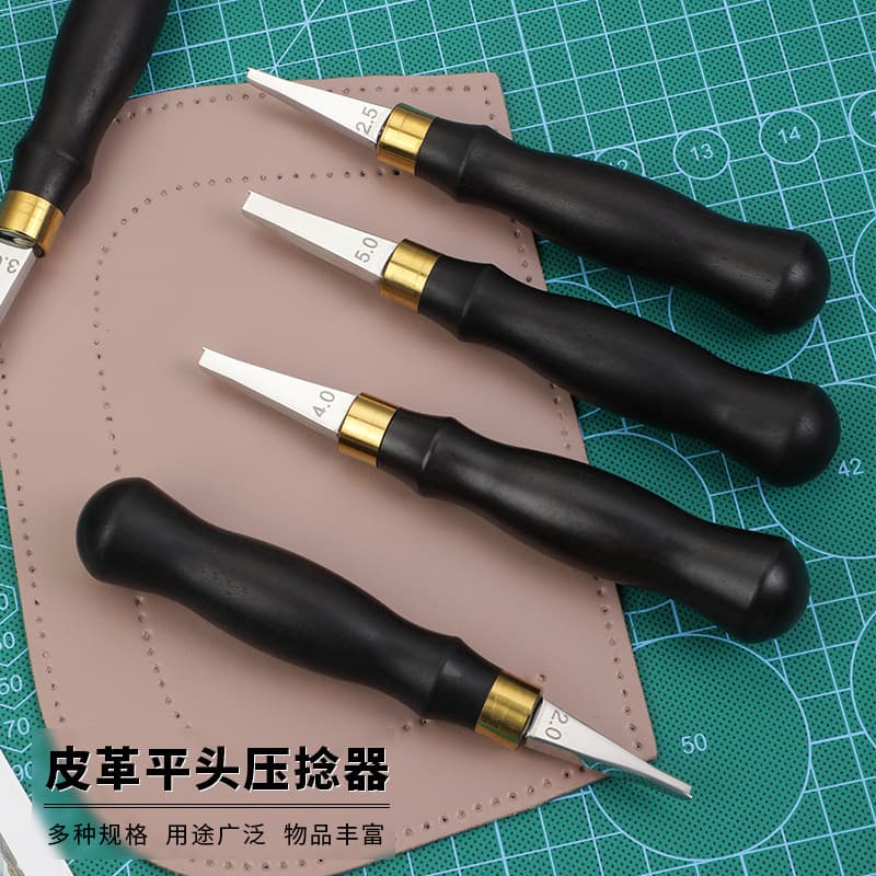 Handle Leather Edge Creaser Leather Craft Marking Edge Decorative Line Tool Stainless Steel Blade Shallow Groove Creasing