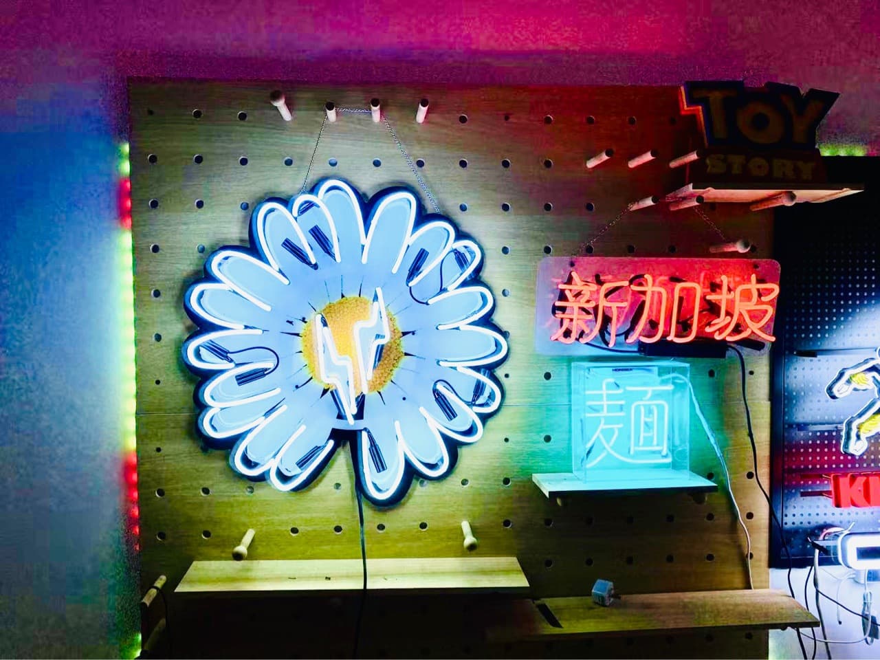 Cross-border Living Room Decorative Lamp Trendy Glass Neon Light Glass Neon Tube Living Room Atmosphere Light