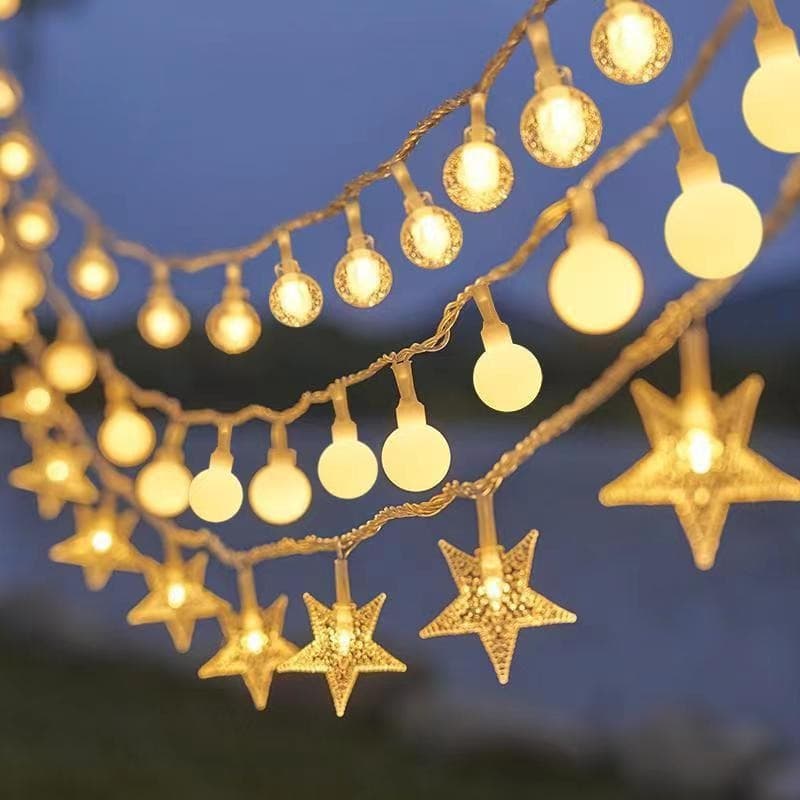 Outdoor Camping Ambience Decorative Lights Star Mini Bulbs LED String Lights Home Bedroom Party Decoration Lights