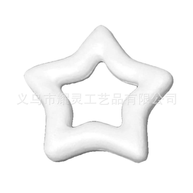 Factory supply polystyrene foam hollow five-pointed stars for Christmas decorations DIY materials