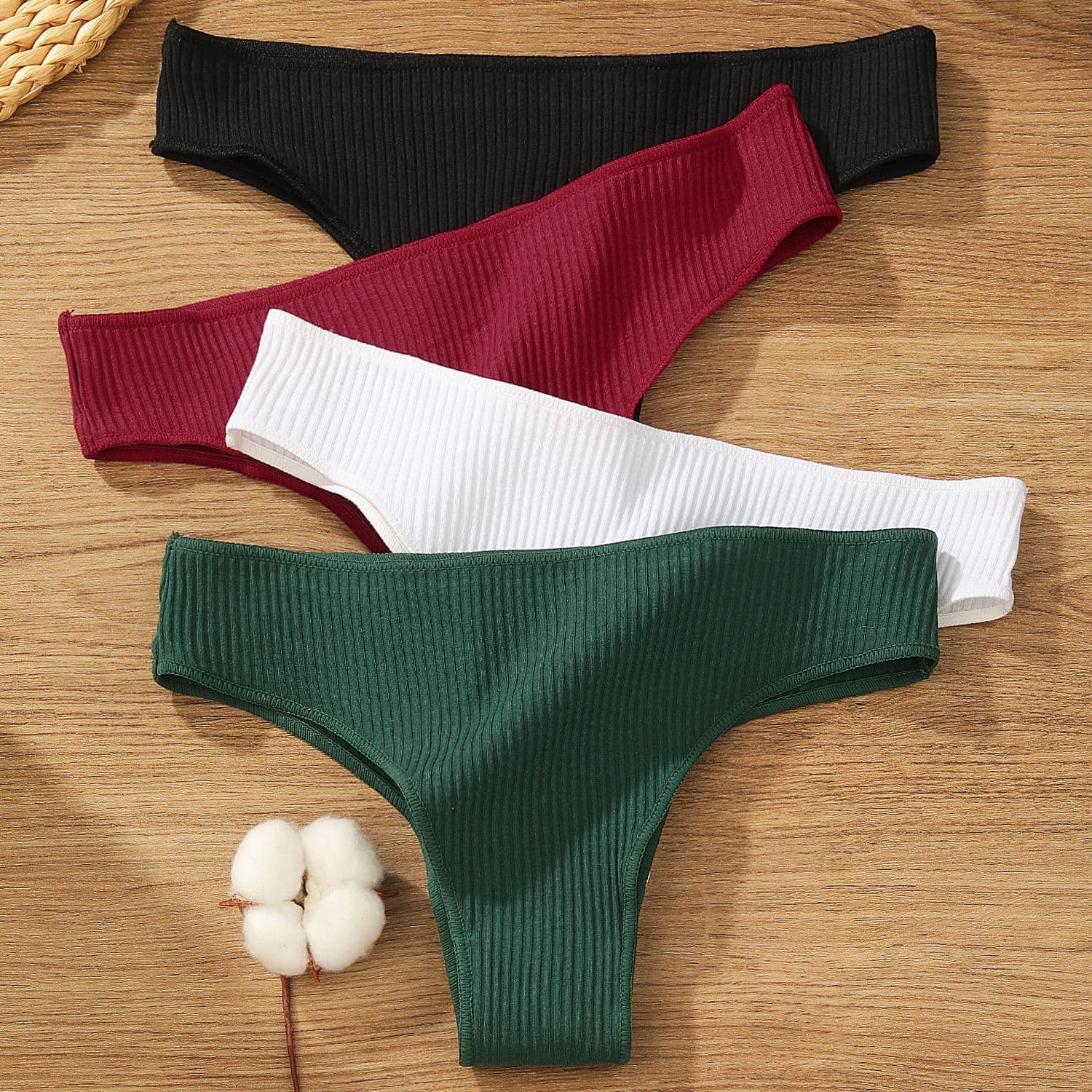 Mini High Elastic Cotton Women's Low Waist Brazilian Panties Sexy Thong Panties Amazon