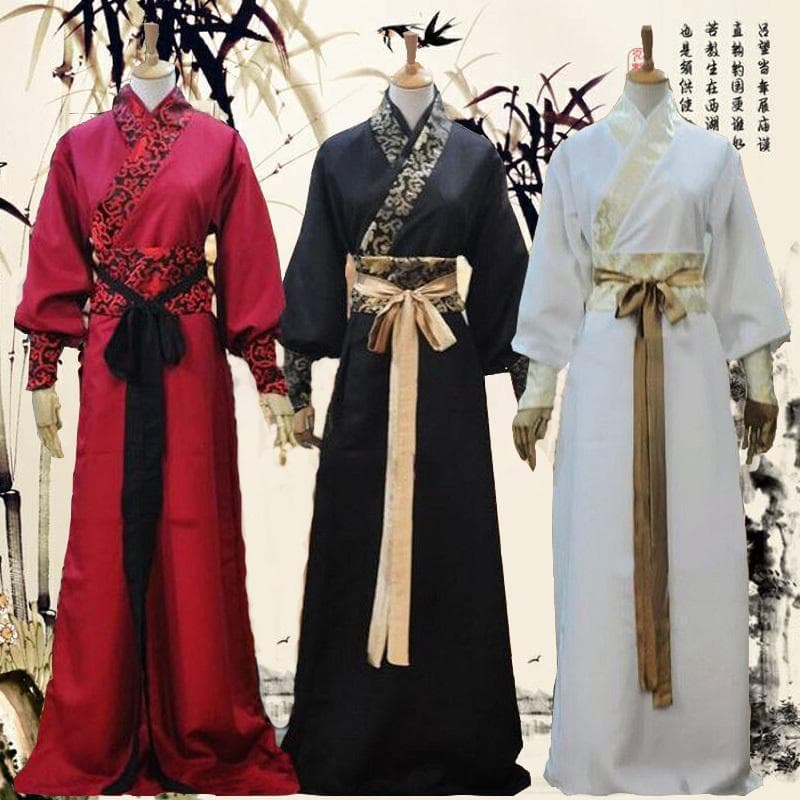 Ancient Chinese Hanfu Warrior Swordsman Scholar Performance Costume Graduation Photo Class Uniform Tang Dynasty Style Film and TV Costume