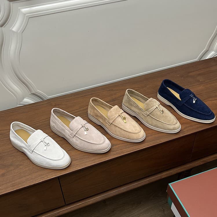 Suede Loafer Flat Casual Slip-On Shoes LP Penny Loafers Plus Size Casual Fashion