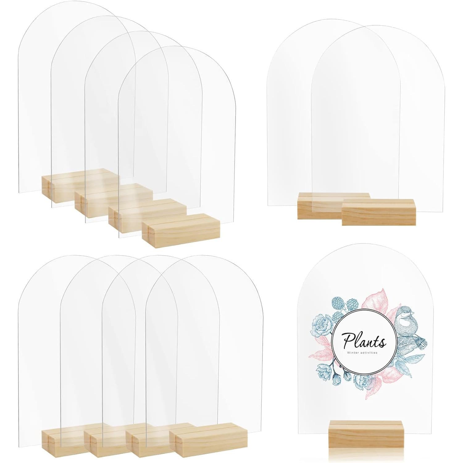 Unfinished transparent acrylic arch logo seat card DIY party decorations wedding table card