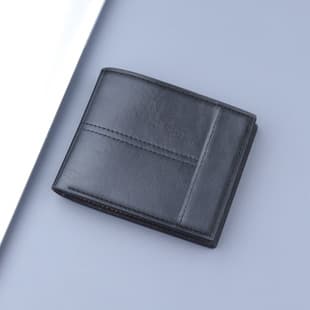 New Men's Short Wallet with Card Holder, Multi-functional Business Billfold and Coin Purse