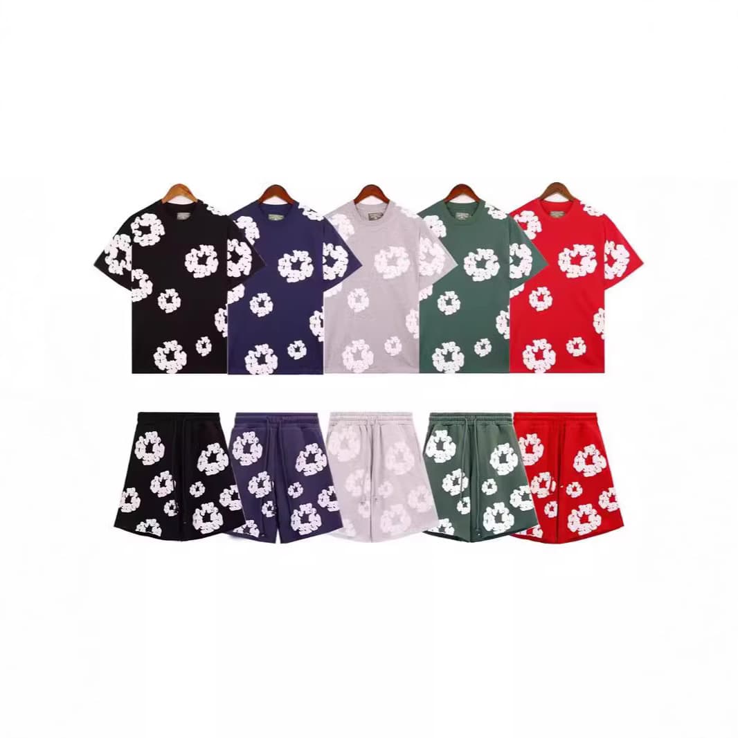 2025 Fashion Trend Foam Printed Loose T-shirt Y2K Hip-Hop Streetwear Men's and Women's Pullover Casual Tops