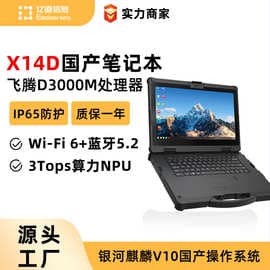 Yidao domestically reinforced Feiteng D3000M processor Galaxy Kirin system three-proof industrial notebook computer