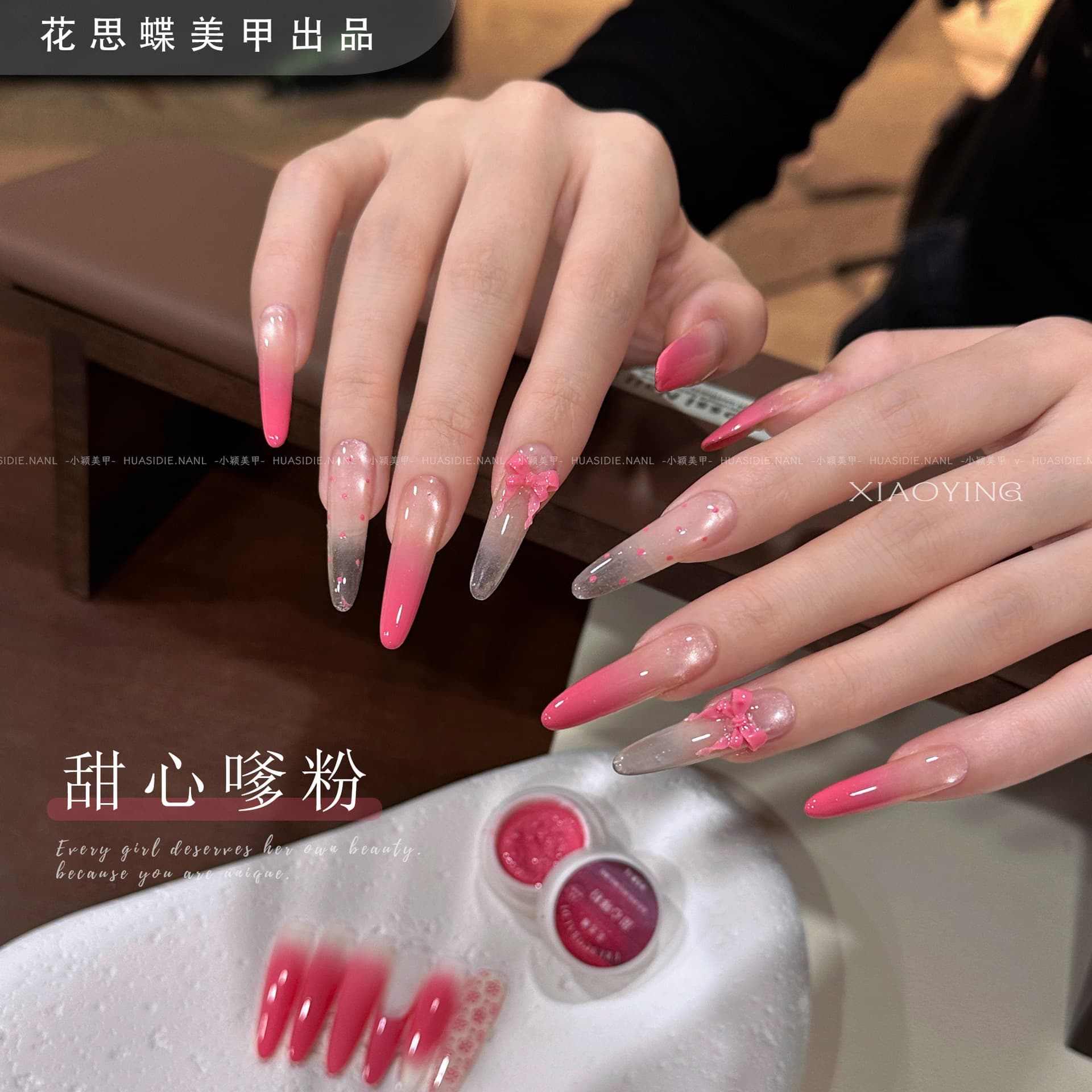 Xiaoying Manicure-Sweetheart Powder Pat Glue No-wash Paintable Smudged Glue 5g Small White Can Armor Oil Glue