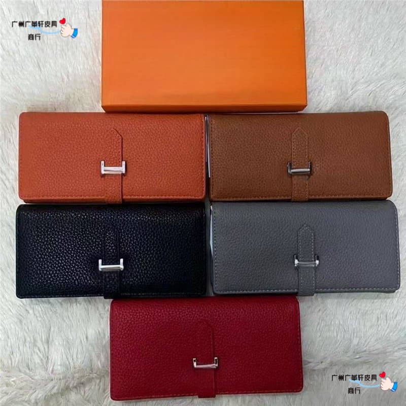 Wallet Women's Flap Long Wallet Multi-Functional Wallet Money Clip Document Pouch Bank Card European and American Classic Clutch Bag