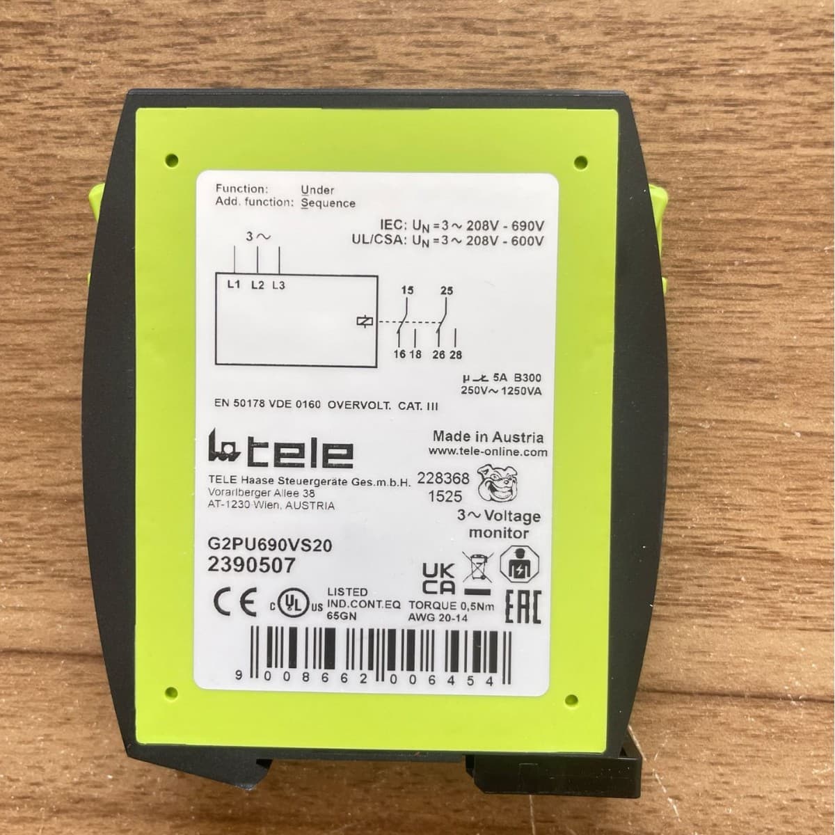 Austrian TELE Timing Relay TELE2390507 G2PU690VS20