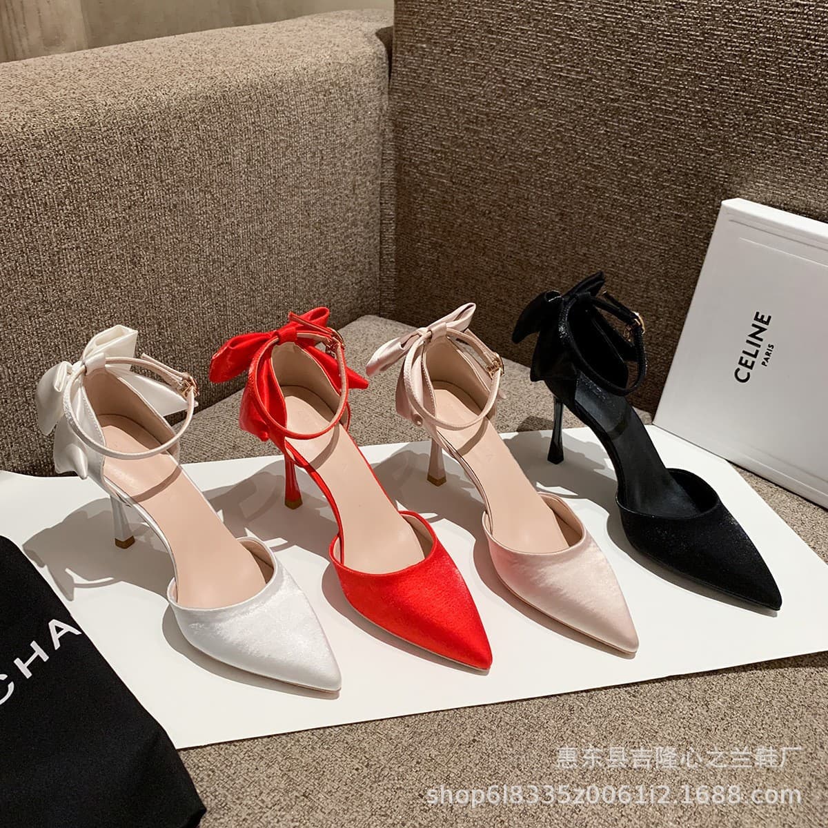 Single Buckle Flat Shoes Wedding Shoes Women's Bride Spring Summer Hollow White Wedding Dress Two-Wear A6-3 Hollow Satin Flower