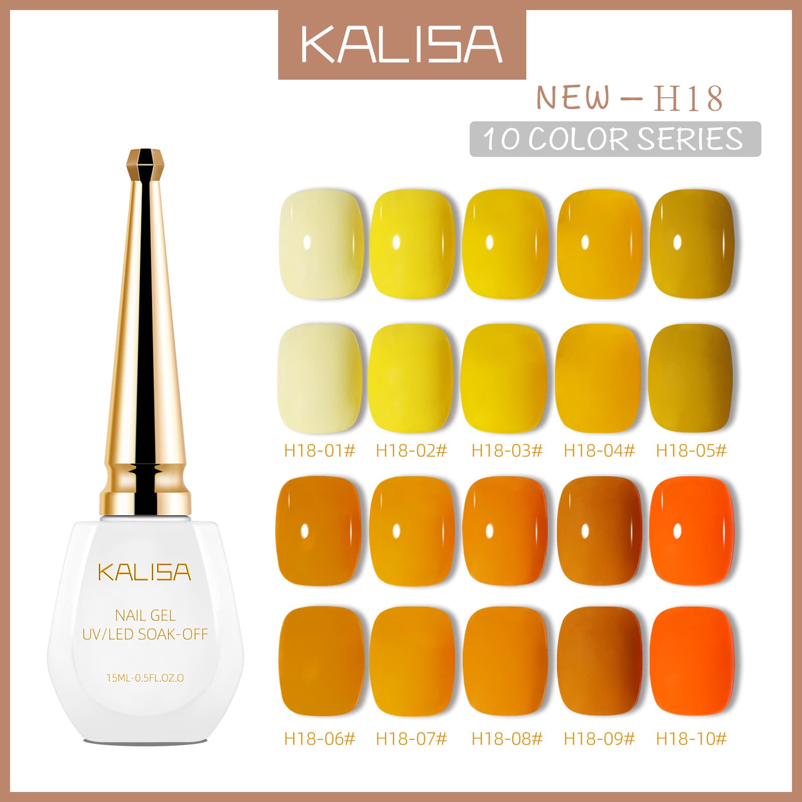 KALISA phototherapy nail polish new popular autumn and winter warm yellow orange series nail polish gel for nail salons