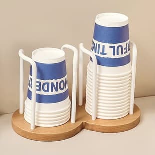 High-Aesthetic Paper Cup Holder Disposable Cup Dispenser Desktop Coffee Table Storage Shelf Tea Coffee Cup Rack