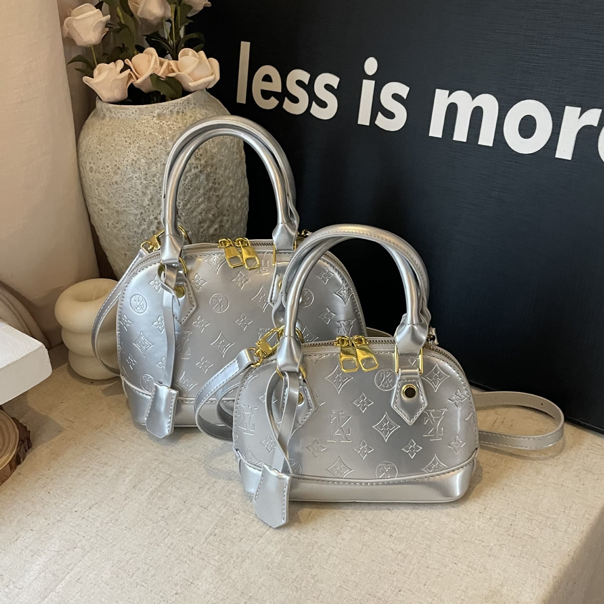 Cross-border 2026 new fashion European and American large-capacity portable shell bag light luxury simple shoulder bag versatile foreign bag