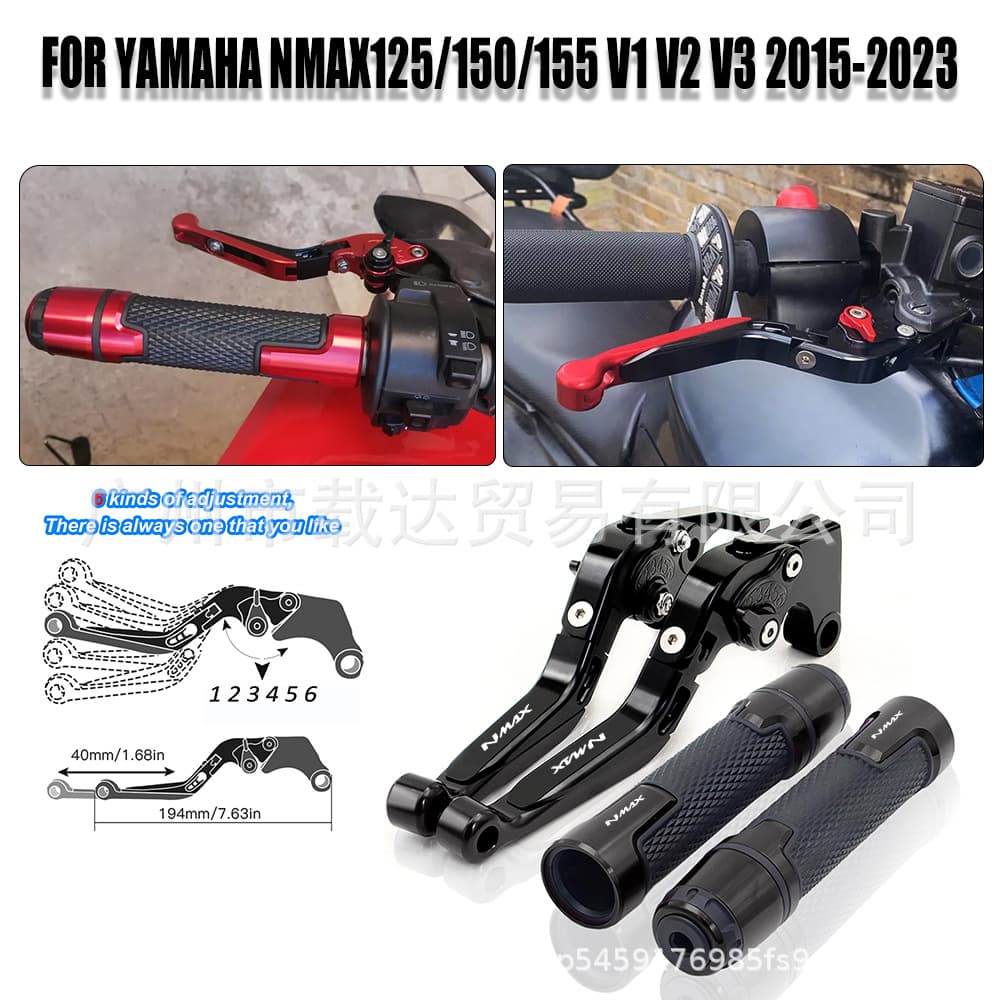 Black Folding Brake Lever for Yamaha NMAX125-150-155 V1 V2 V3 15-23 Motorcycle