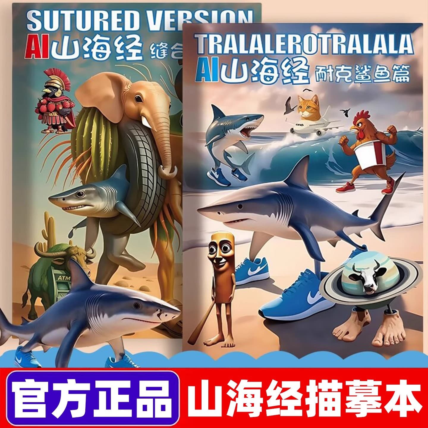 Foreign Shan Hai Jing Tracing Book, AI Illustrated, US Import, Children's Coloring Book, Painting Book