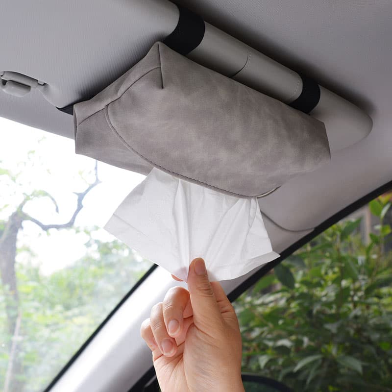 Car tissue box hanging creative car sun visor tissue paper for car interior decoration Daquan car artifact factory wholesale
