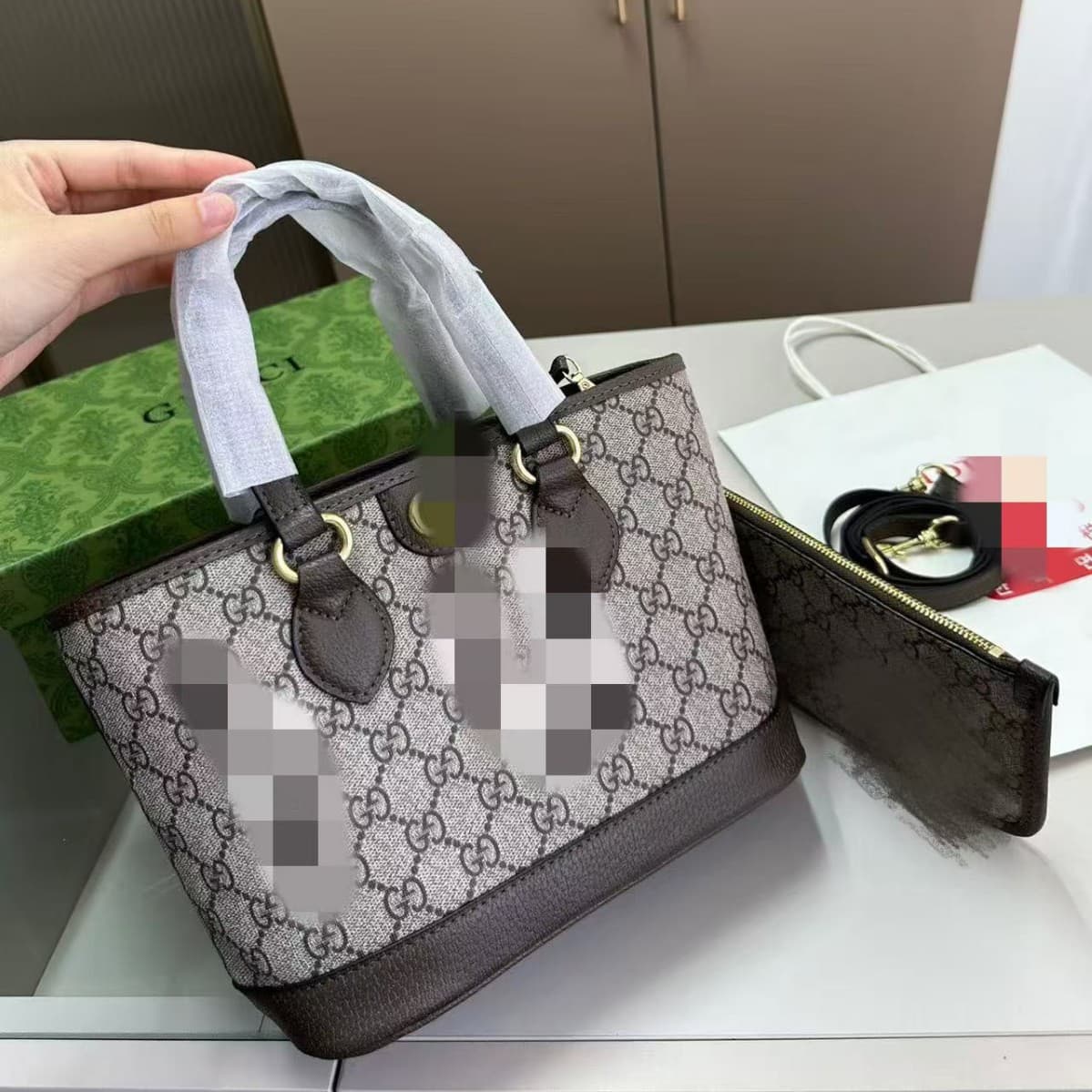 New Cool GG Ophidia Series Small Tote Bag Shoulder Bag Women's Bag Large Capacity Shopping Bag