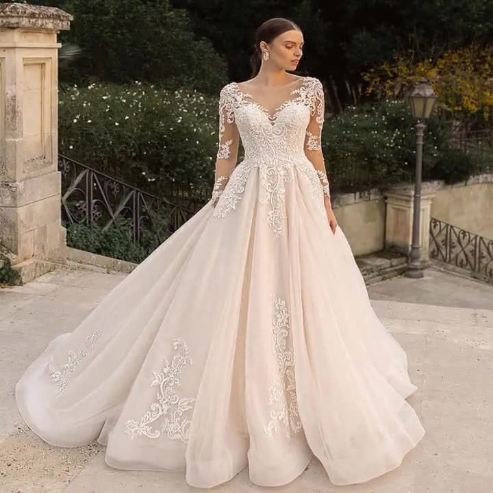 Perspective light wedding dress forest style 2026 new bride simple lace sexy slim travel photo small tail soft gauze slimming